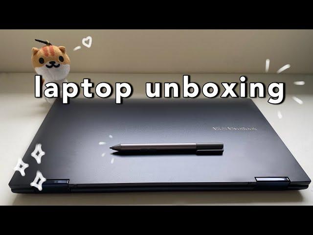 unboxing my new laptop ‍ | asus vivobook flip 14