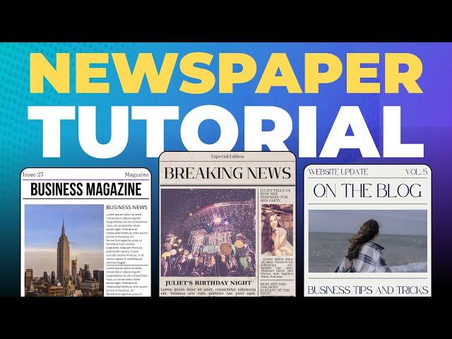 Canva Newspaper Template Tutorial | How To Create Newspaper on Canva