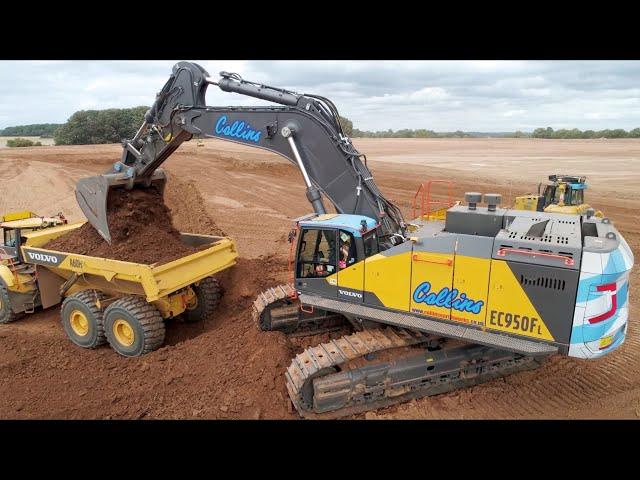 Volvo EC950F Excavator Loading A60H ADTs