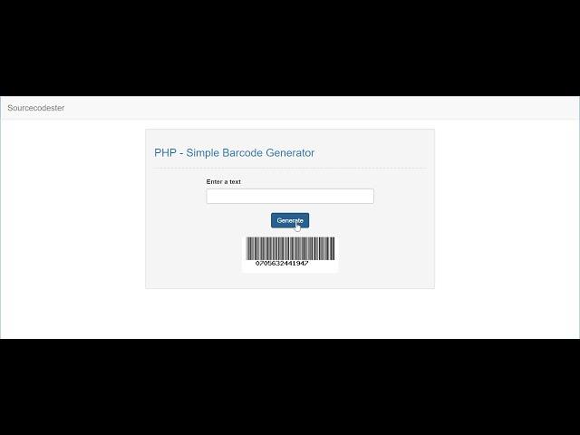 Creating a Simple Barcode Generator Web App in PHP Tutorial Demo