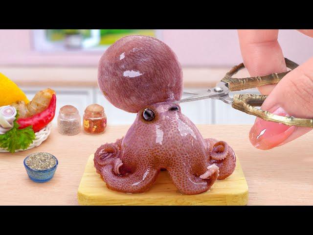 Recipes For Seafood Lovers  Miniature Japanese Spicy Fry Baby Octopus Karaage  Tina Mini Cooking