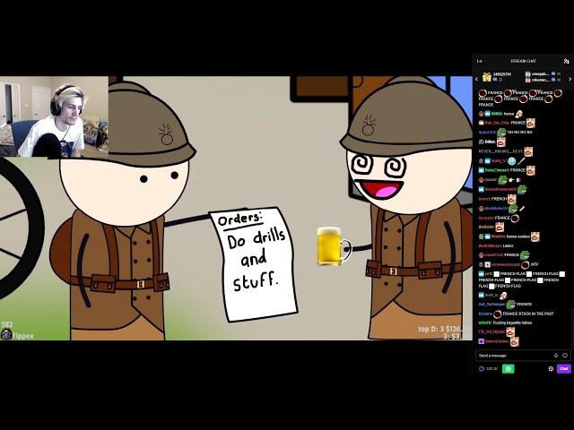 xQc Reacts to WW2 by OverSimplified