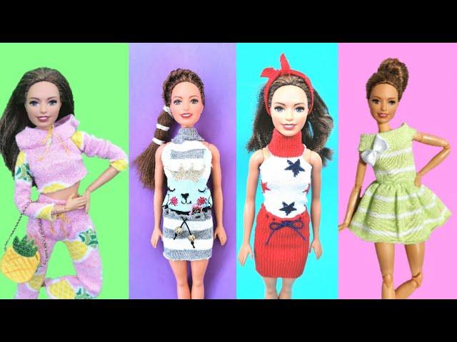 DIY Doll Hacks and crafts | How to Make BARBIE Clothes with Socks