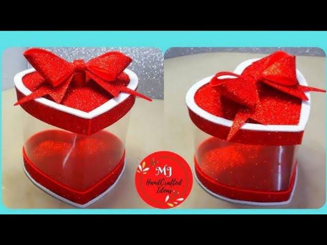 How To Make A Heart Shaped Paper Gift Box - Heart Box - Paper Craft / DIY Valentine's Day Gift Box