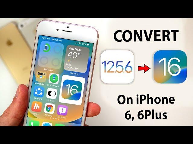 Convert iOS 12.5.6 to iOS 16 || Update iOS 16 on iPhone 6, 6Plus