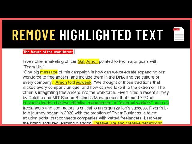 How to Remove Highlighted Text in PDF