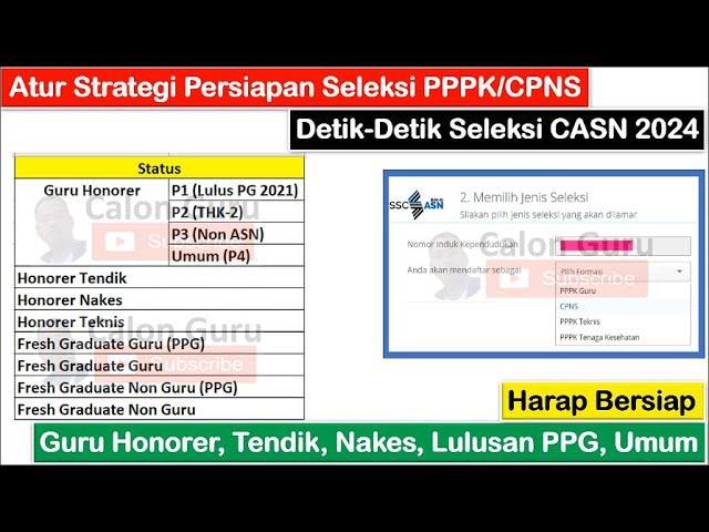 Strategi LULUS Seleksi CPNS / PPPK 2024 ~ Pahami Posisi, Formasi, Syarat Daftar & Penentu Kelulusan