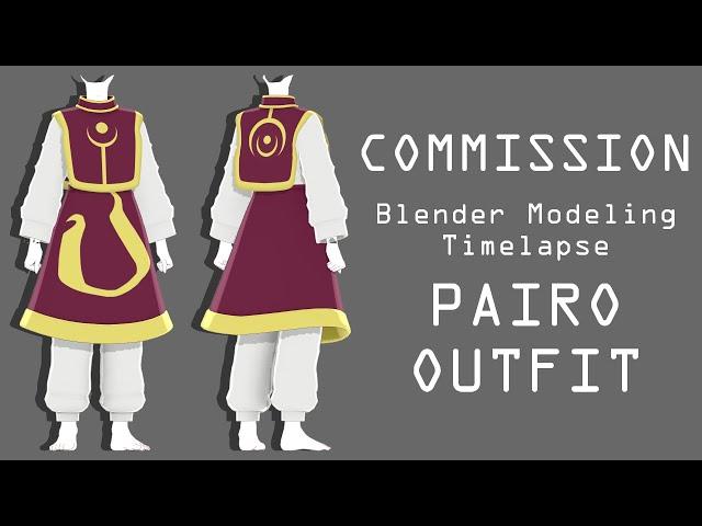 blender modeling timelapse - pairo outfit