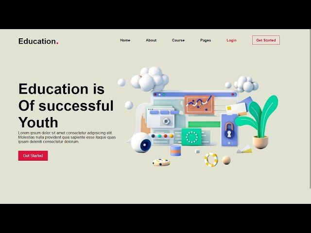 How To Make Education Website Using Only HTML & CSS Easy & Simple Way | Legendary Top Coder