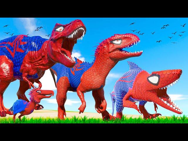 ALL SuperHero Dinosaurs Battle vs Spiderman Indominus Rex Color Pack Jurassic World Dinosaur Pro 8