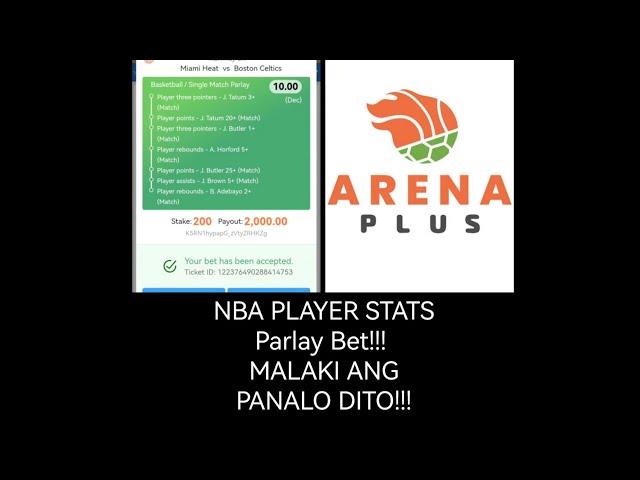 NBA Player Stats PARLAY paano tumaya! MALAKI ANG PANALO DITO! #arenaplus  #gcash