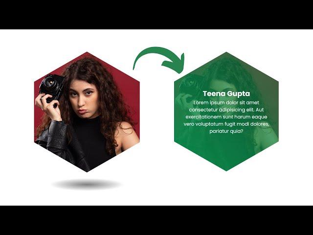 Create Hexagon Image Hover Effect in HTML & CSS