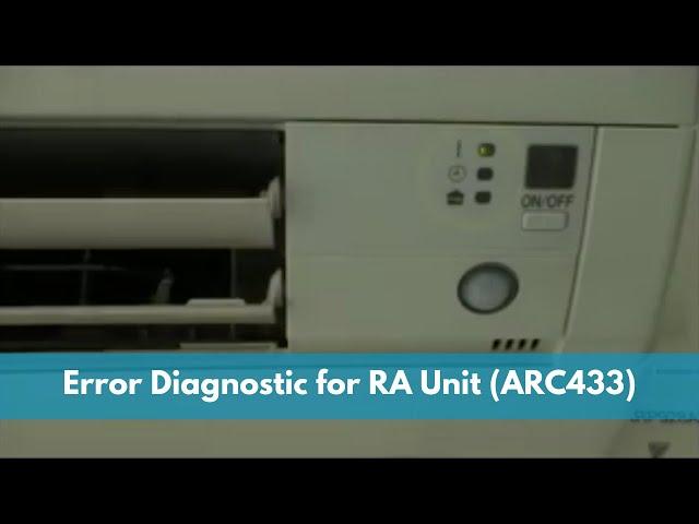 Error Diagnostic for RA Unit using wireless remote controller (ARC433) | Daikin Singapore