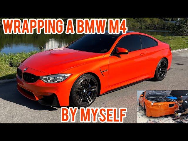 How to wrap a bmw m4 | gloss metal electric sunset