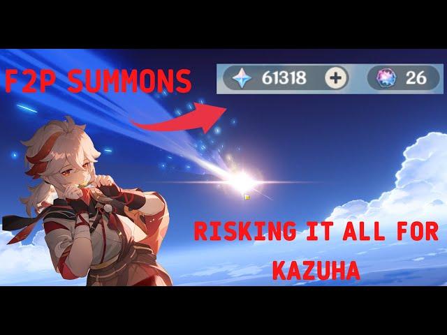 I saved 60k+ Primogems for an entire Year for C6 Kazuha[F2P] | Genshin Impact [Kazuha Summons]