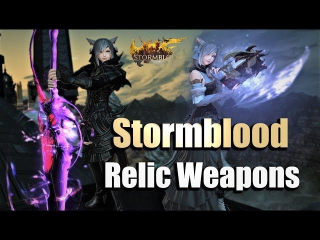 All Stormblood Relic Weapons - All Stages (Eureka)