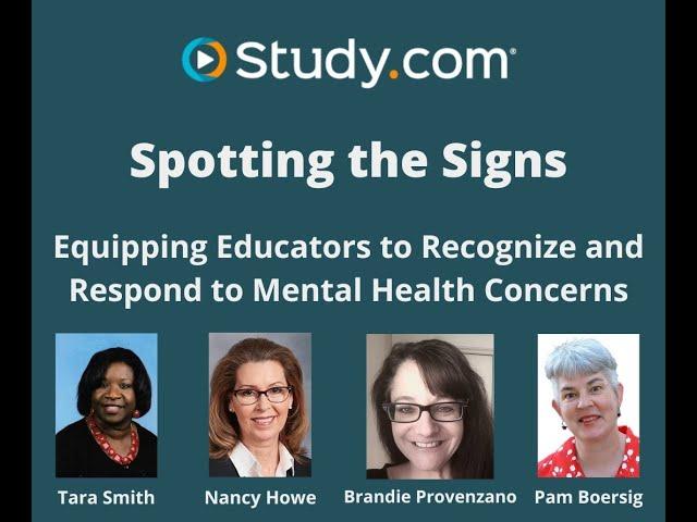 Webinar: Spotting the Signs - Equipping Educators to Recognize and Respond to Mental Health Concerns