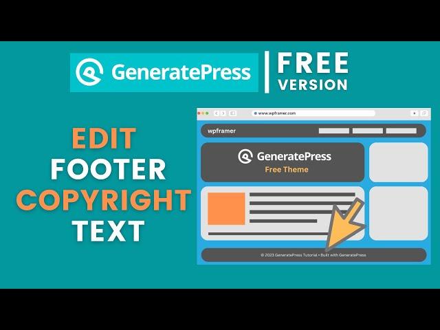 GeneratePress Footer Copyright Remover | How to Remove GeneratePress Copyright Text