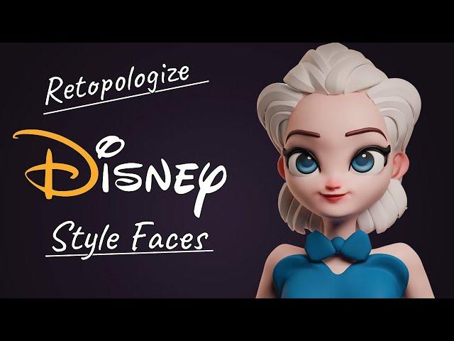 Retopologizing Disney Style Heads - Blender Tutorial