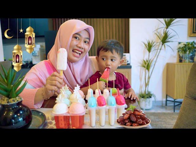 BULAN PUASA AZAM BIKIN ES KRIM KURMA BUAT KAKA