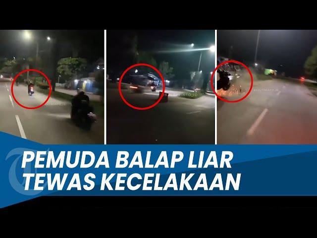 BALAP LIAR BERUJUNG MAUT, Pengendara Motor Ini Tewas Kecelakaan Menabrak Trotoar