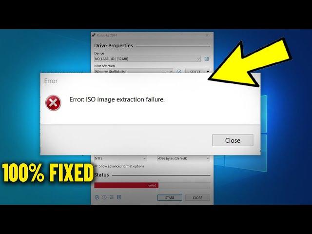 Error : ISO image extraction failure in Rufus - How To Fix This Error When Extracting iso File 