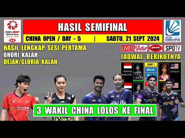 Hasil Lengkap Semifinal China Open 2024 Hari Ini ~ 3 Wakil China Menang ~ DEGLO & AKANE Kalah