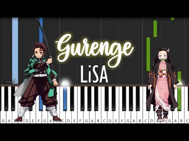 Gurenge (紅蓮華) - LiSA | Demon Slayer: Kimetsu no Yaiba OP | Piano Tutorial