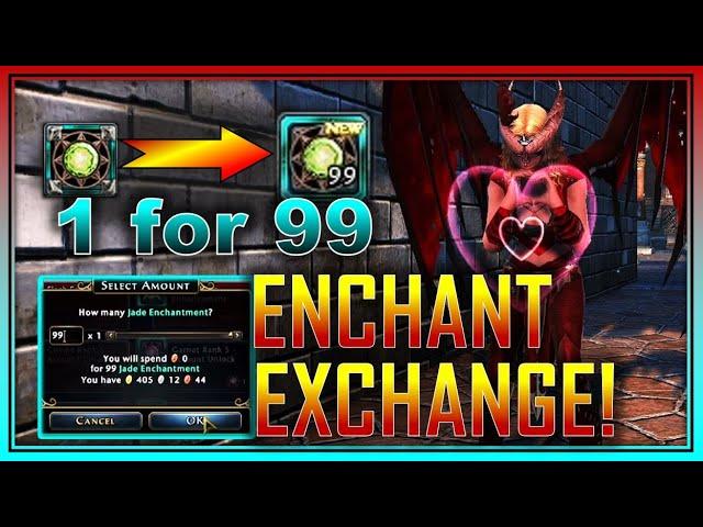 [OUTDATED] How NEW Enchant Exchange Works! CRAZY Value, 1 Mythic for 9 slots! - Neverwinter Preview