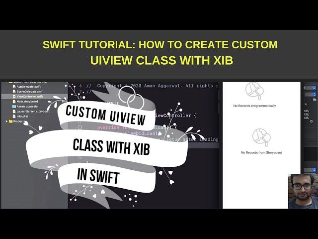 Swift Tutorial: How to create custom UIView class with XIB (Reusable UIView class)