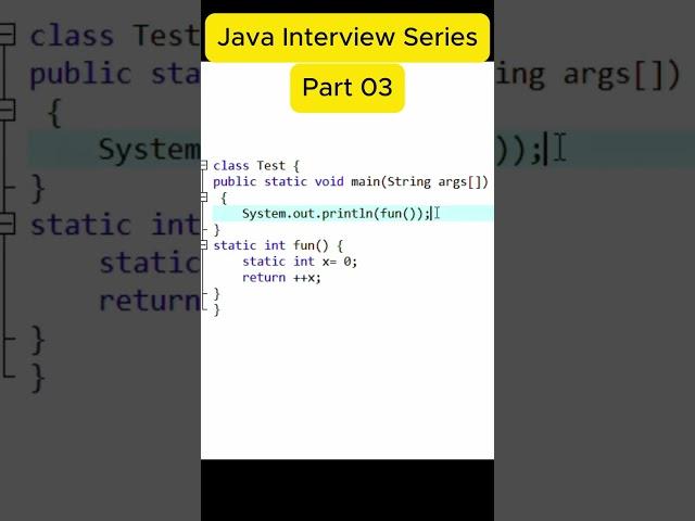 top java interview series 2025 1 Million #javabackend