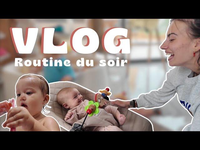 ROUTINE DU SOIR AVEC DEUX BÉBÉ 