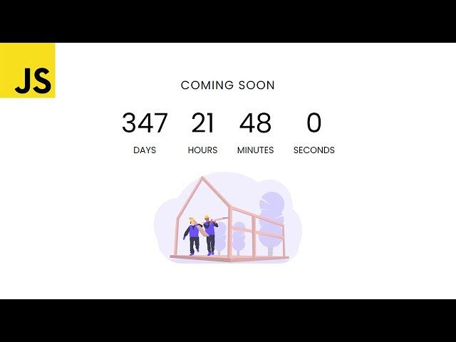 Build A Simple Countdown Timer with JavaScript | Coming Soon Page