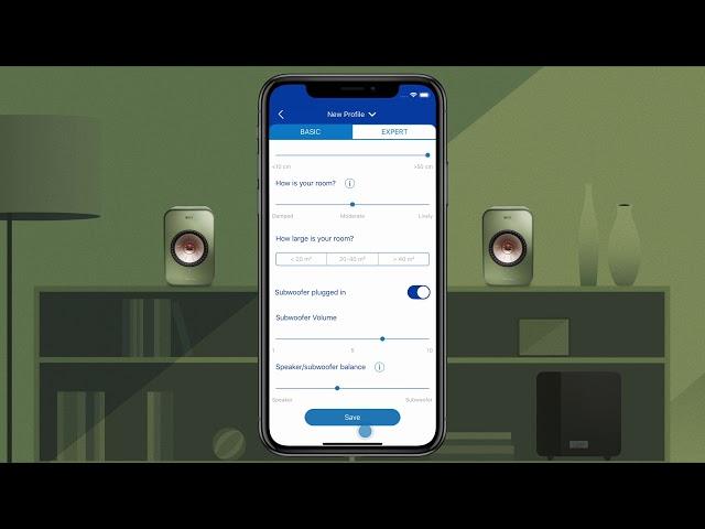 Set up a subwoofer with KEF Control App