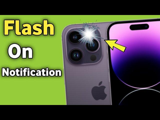 iPhone 15 Notification flashlight setting | notification aane par flash light kaise jalaye