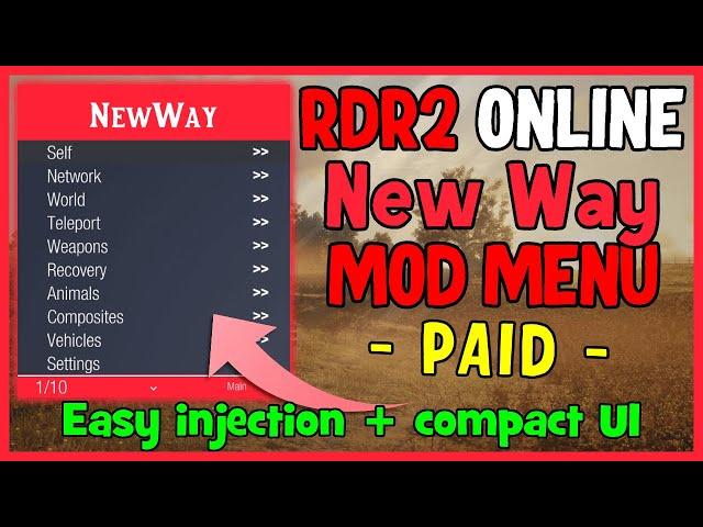 New Way RDR2 ONLINE | PAID RDR2 Mod Menu | Easy Injection + Simple UI | Buy, DL and Inject Tutorial!