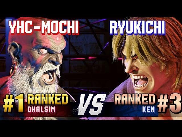 SF6 ▰ YHC-MOCHI (#1 Ranked Dhalsim) vs RYUKICHI (#3 Ranked Ken) ▰ High Level Gameplay