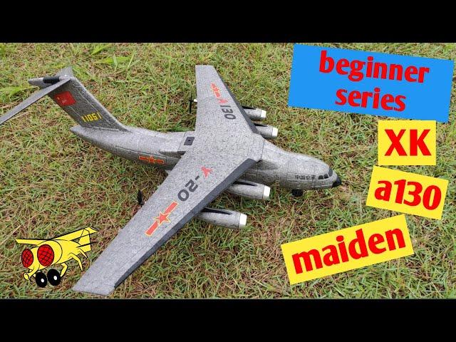 Beginner RTF mini XK a130 RC plane jet gyro flight self stabilization easy to fly