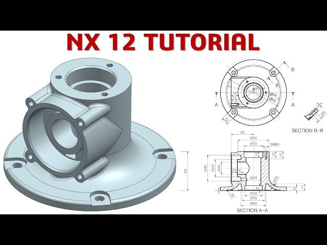 NX 12 Tutorial #70 | 3D Model Basic Beginners