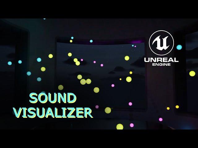 Unreal Engine 5 Audio Visualization: Spheres Exploding on Music with Synesthesia.