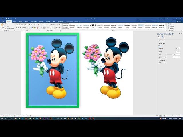 How to remove images background in MS Word, Word document Tutorials