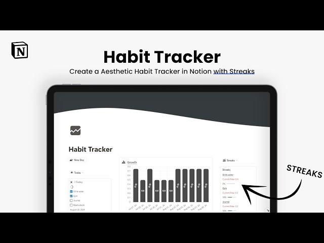 Creating a Habit Tracker in Notion with Streaks - Full Step-by-Step Tutorial