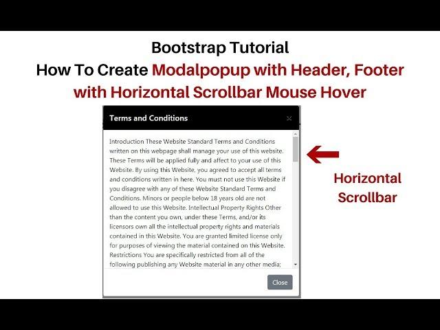 bootstrap modal popup modal-body scrollbar mouse hover example