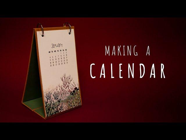 How I made a 2021 CALENDAR || DIY Desk calendar, Reusable calendar base