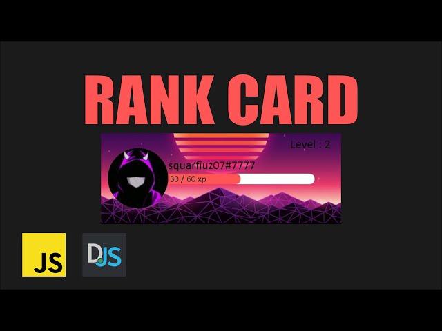 How to create a rank card discord.js canvas
