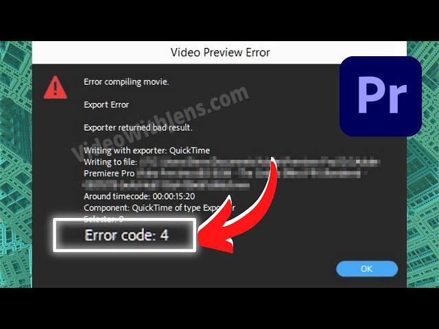 How to Fix Error Code 4 in Premiere Pro (4 Quick Ways)