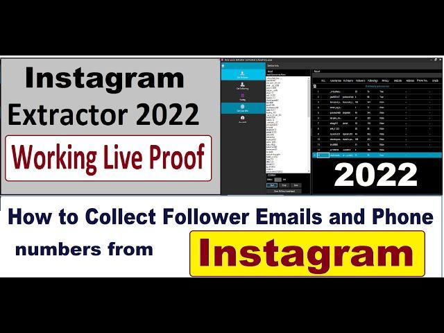 How to Extract Data from instagram | Instagram Follower Extractor| Following and Hashtag extractor