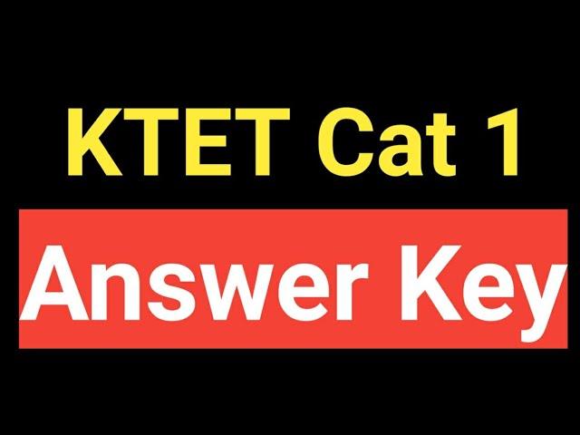 #KTET #MAY #2021 #CATEGORY1 #ANSWERKEY