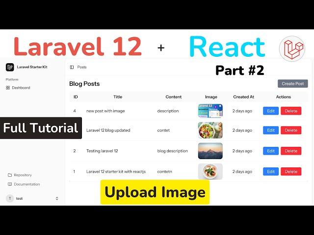 Laravel 12 & ReactJS: Upload and Display Image  [HINDI]