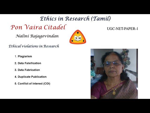 ETHICS IN RESEARCH (TAMIL)